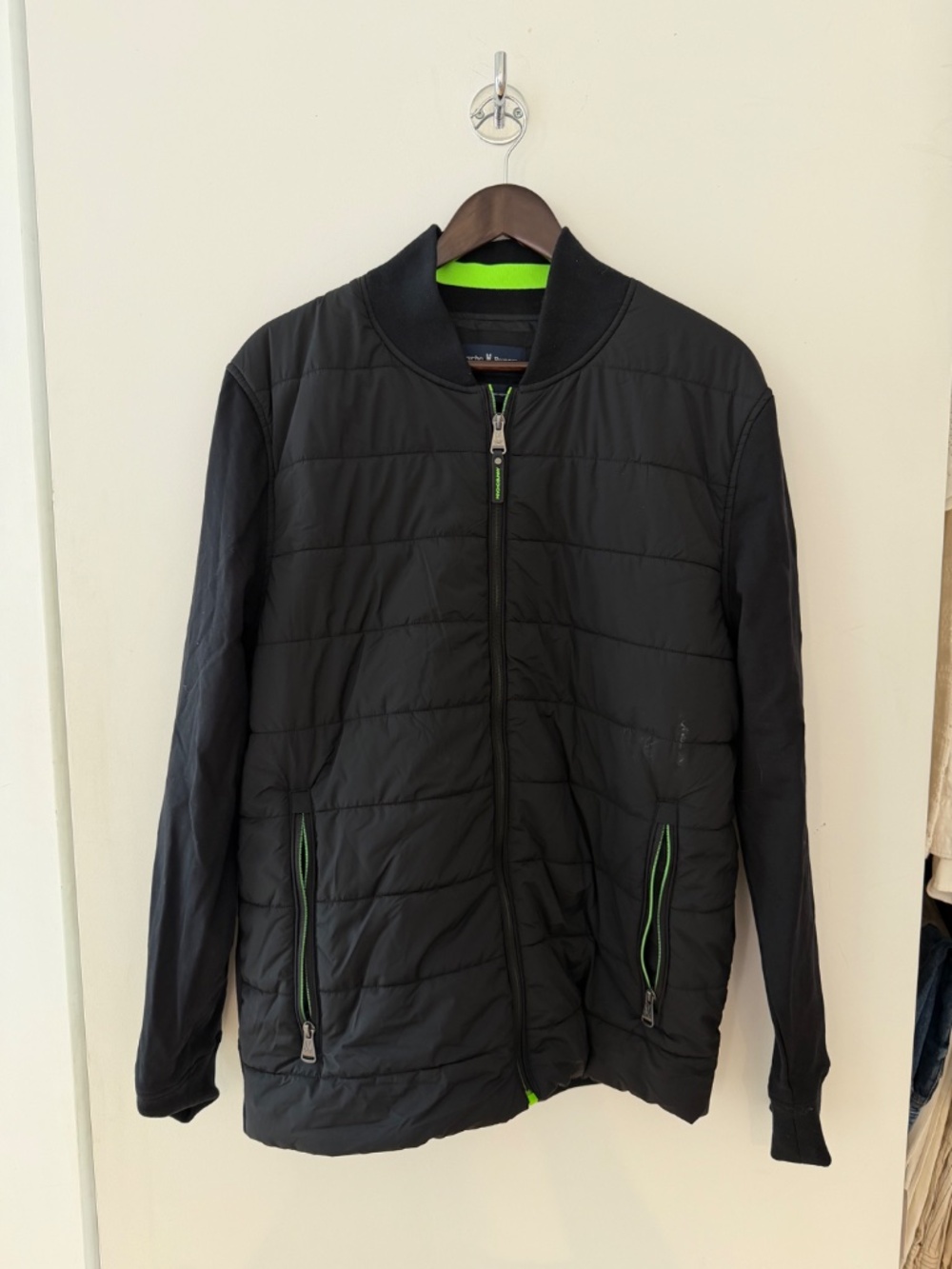 Psycho Bunny Men’s Mykel Mixed Media Jacket - Picture 2 of 4